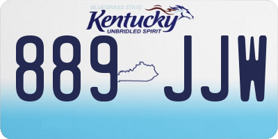 KY license plate 889JJW