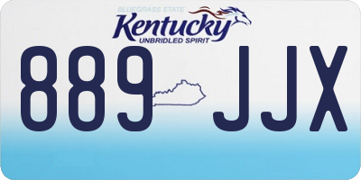KY license plate 889JJX