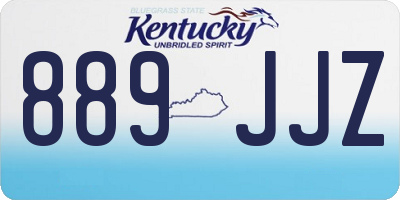 KY license plate 889JJZ
