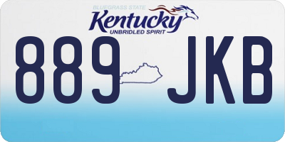 KY license plate 889JKB