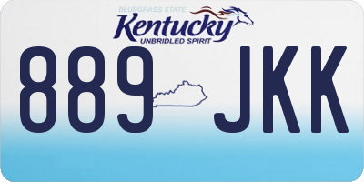 KY license plate 889JKK