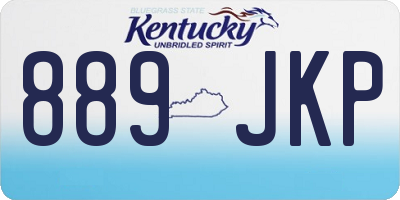 KY license plate 889JKP