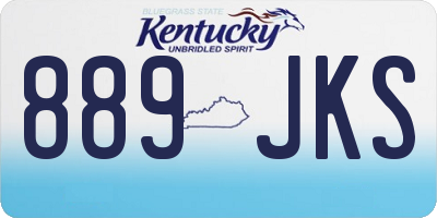 KY license plate 889JKS