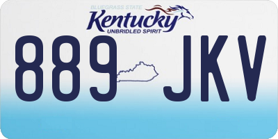 KY license plate 889JKV