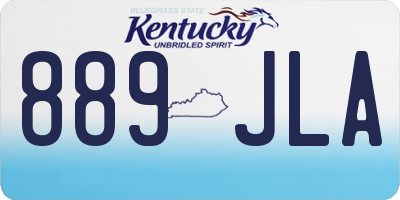 KY license plate 889JLA