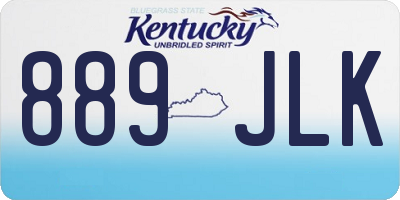 KY license plate 889JLK
