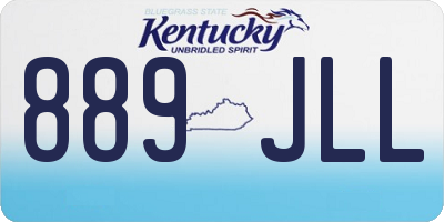 KY license plate 889JLL