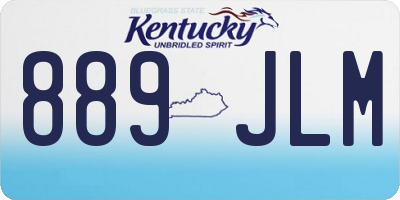 KY license plate 889JLM