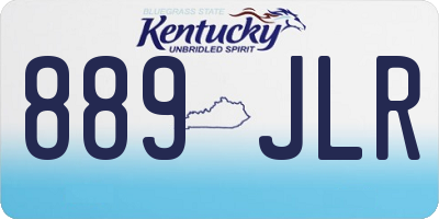 KY license plate 889JLR