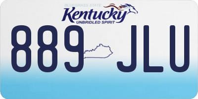 KY license plate 889JLU