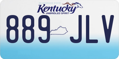 KY license plate 889JLV