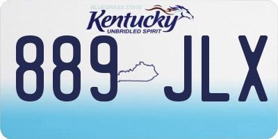 KY license plate 889JLX