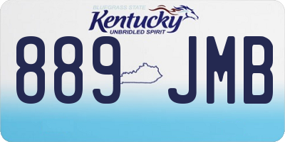 KY license plate 889JMB