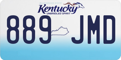 KY license plate 889JMD