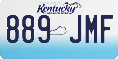 KY license plate 889JMF