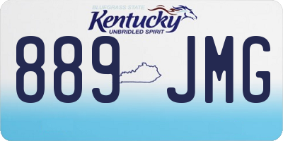 KY license plate 889JMG
