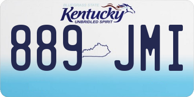 KY license plate 889JMI