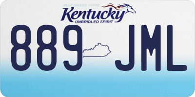 KY license plate 889JML