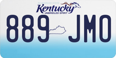 KY license plate 889JMO