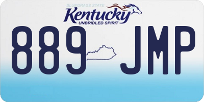 KY license plate 889JMP