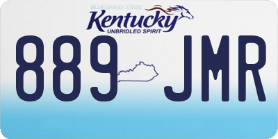 KY license plate 889JMR