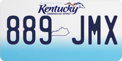 KY license plate 889JMX