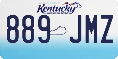 KY license plate 889JMZ