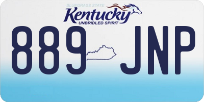KY license plate 889JNP