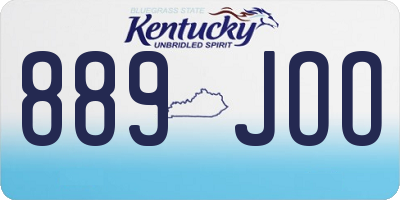 KY license plate 889JOO