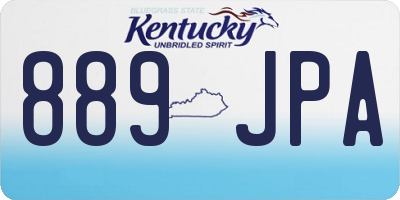 KY license plate 889JPA