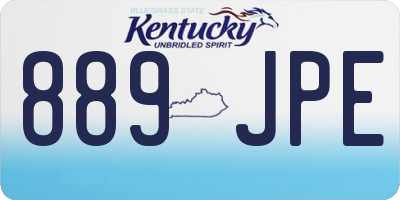 KY license plate 889JPE