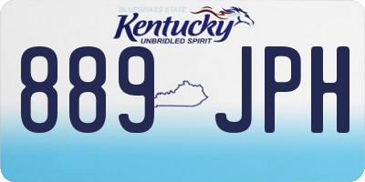 KY license plate 889JPH