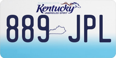 KY license plate 889JPL