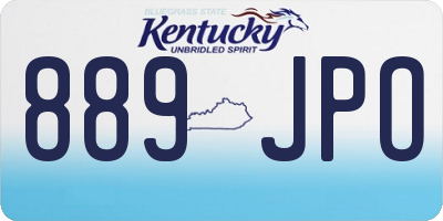 KY license plate 889JPO