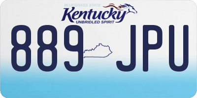 KY license plate 889JPU
