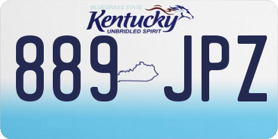 KY license plate 889JPZ