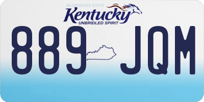 KY license plate 889JQM