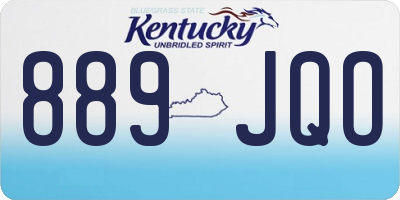 KY license plate 889JQO