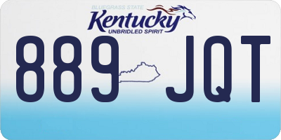 KY license plate 889JQT