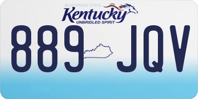 KY license plate 889JQV