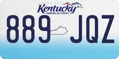 KY license plate 889JQZ