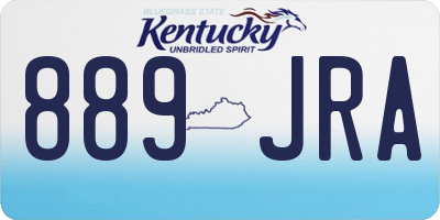 KY license plate 889JRA