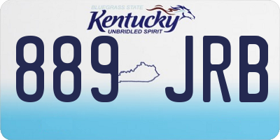 KY license plate 889JRB