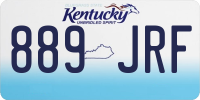 KY license plate 889JRF