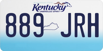 KY license plate 889JRH