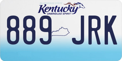KY license plate 889JRK