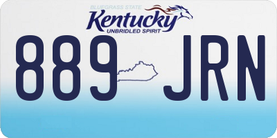 KY license plate 889JRN