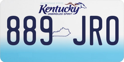KY license plate 889JRO