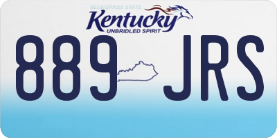 KY license plate 889JRS