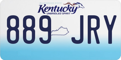 KY license plate 889JRY